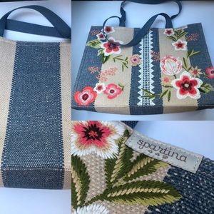 Spartina 449 Tote Bag Blue White Floral